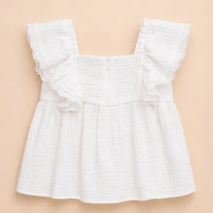 Ensemble Fille Brodé – Pureté & Élégance Artisanale thumbnail 1