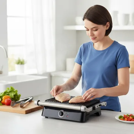Grill Électrique Multifonction Santé – Plaques Antiadhésives thumbnail 4