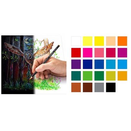 24 Crayons Couleur Super Soft Design Journey,mine Super Douce,couverture Élevée thumbnail 2
