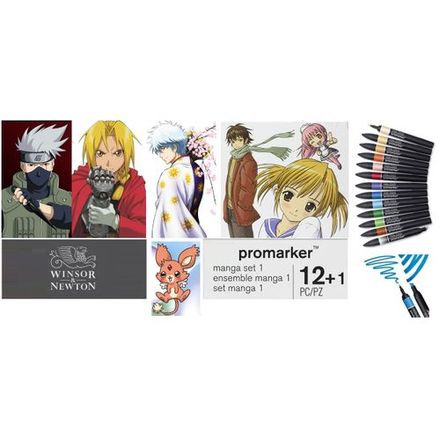 Set De 12 Pro-marqueurs + Mélangeur - Dessin Manga S1 thumbnail 2