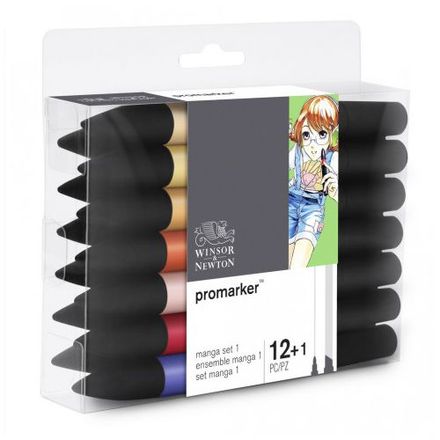 Set De 12 Pro-marqueurs + Mélangeur - Dessin Manga S1 thumbnail 1