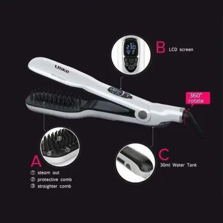 Peigne Lisseur À Vapeur - Brosse Professionnelle - 230°c - Céramique Ionique thumbnail 2