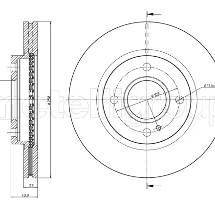 Disques De Frein - Ford Fiesta Vi : Bd1346 / 23-0975c thumbnail 1