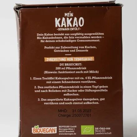 Poudre De Cacao Bio Mein Kakao Faiblement Dégraissé thumbnail 2