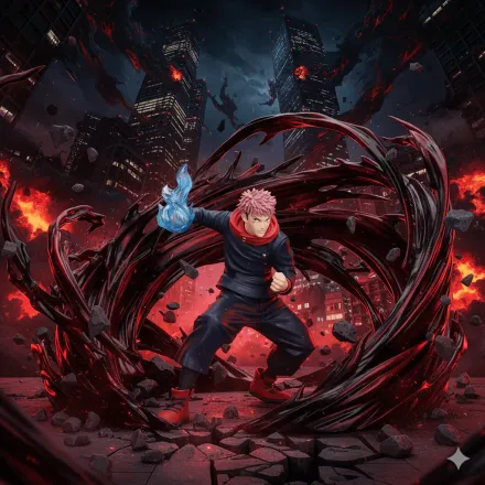 Figurine Jujutsu Kaisen Yuji Itadori Maximatic thumbnail 3