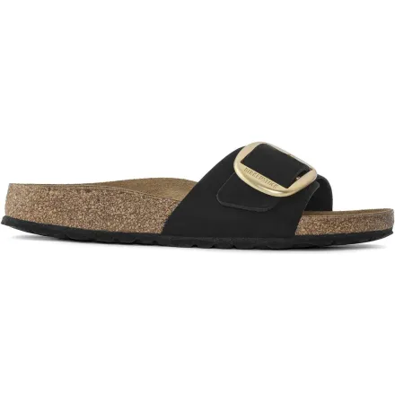 Madrid Big Buckle Nubuck Leather Black Narrow thumbnail 4