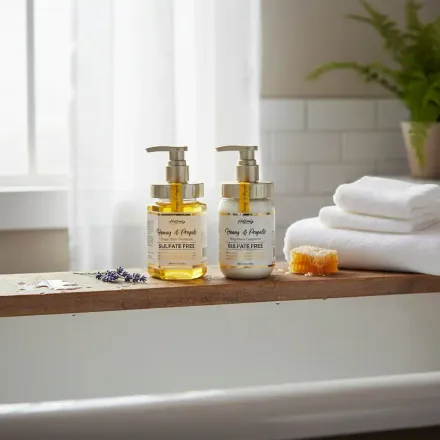 Pack Honey & Propolis – Shampoing Hydratant & Traitement Capillaire Sans Sulfate À L’huile D’argan Bio & Miel thumbnail 3