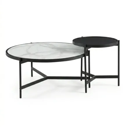 Arthur Set De 2 Tables Basses 90 / 50 Cm thumbnail 4