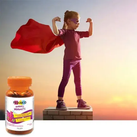 Pediakid - 60 Gommes Immunité - Formule Naturelle -goût Framboise - Contribue Au Fonctionnement Normal Du Système Immunitaire thumbnail 4