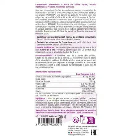 Pediakid - 60 Gommes Immunité - Formule Naturelle -goût Framboise - Contribue Au Fonctionnement Normal Du Système Immunitaire thumbnail 2