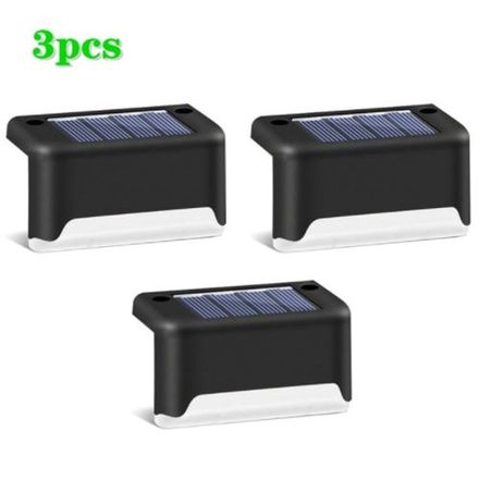 3 Lampe Solaire Led Étanche,luminaire Dextérieur, Idéal Pour /jardin /escaliers thumbnail 1
