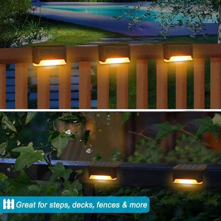 3 Lampe Solaire Led Étanche,luminaire Dextérieur, Idéal Pour /jardin /escaliers thumbnail 2