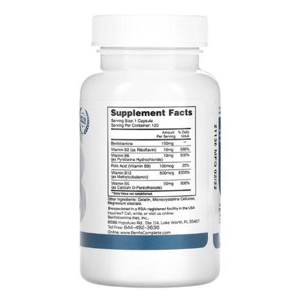 Multi-b, Benfotiamine, Formule De Soutien Neuropathique, 150 Mg thumbnail 2