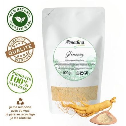 Ginseng Blanc En Poudre - Performance Physique Et Mental thumbnail 1