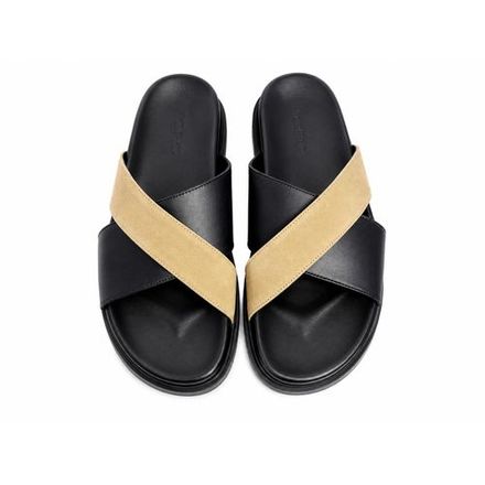 Sandales Premium Croisées En Cuir Et Daim – Confort & Élégance thumbnail 1