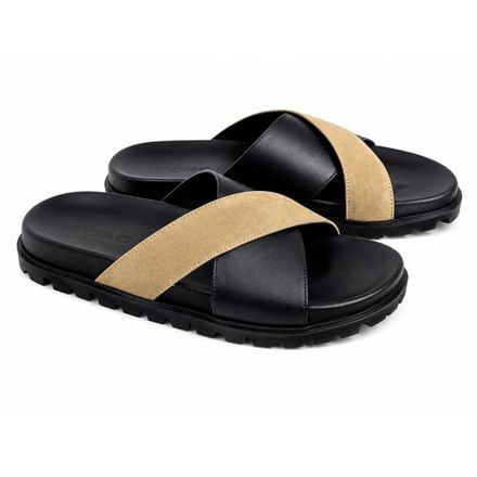 Sandales Premium Croisées En Cuir Et Daim – Confort & Élégance thumbnail 3