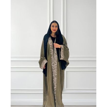 Abaya Femme Élégante Avec Broderie thumbnail 1