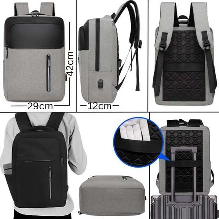 Sac À Dos Multifonction Avec Port Usb, Idéal Pour Ordinateur Portable 15,6pouces thumbnail 3