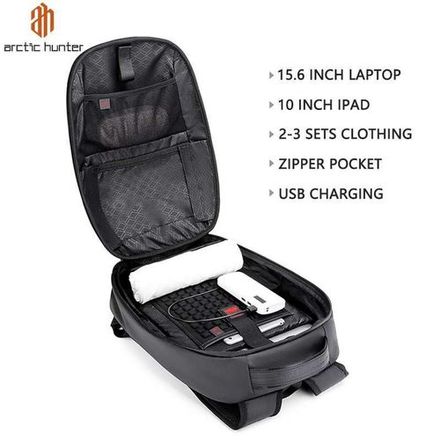 Sac À Dos Pour Ordinateur, Grande Capacité, Solide Et Sécurisé Avec Protection Antivol thumbnail 3