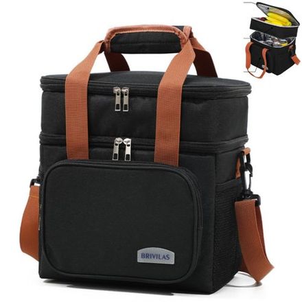 Sac Isotherme À Double Compartiment Pour Repas, Idéal Pour Les Sorties , Voyages thumbnail 1