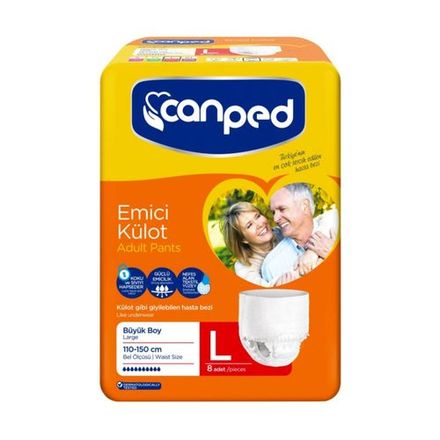 Canped Culottes Absorbantes, Grandes Couches Pour Patients, 8 Pièces thumbnail 1