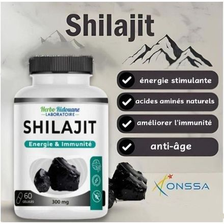 Complément Alimentaire Shilajit 300 Mg 2x60 Gélules À Libération Prolongée – Énergie Et Immunité thumbnail 3