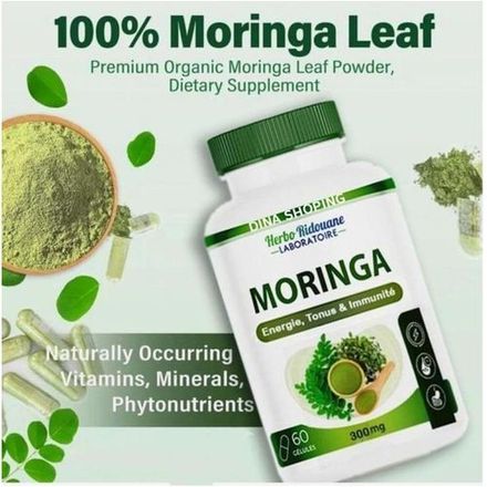 Lot De 3 Moringa 300 Mg 180 Comprimés – Complément Alimentaire Énergie Et Immunité thumbnail 3