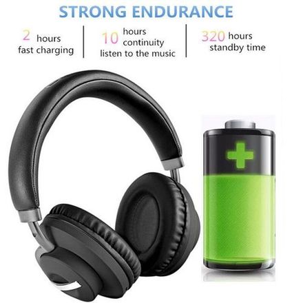 Casque Stéréo Sans Fil Compatible Bluetooth Over-ear + Sticker thumbnail 3