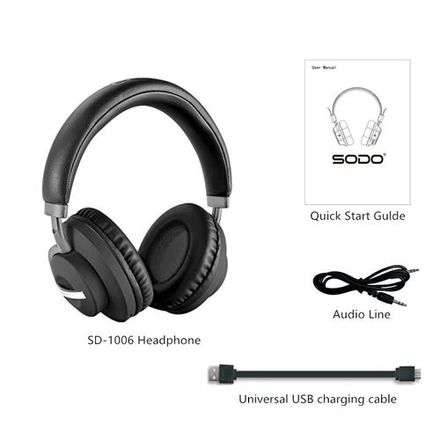 Casque Stéréo Sans Fil Compatible Bluetooth Over-ear + Sticker thumbnail 1