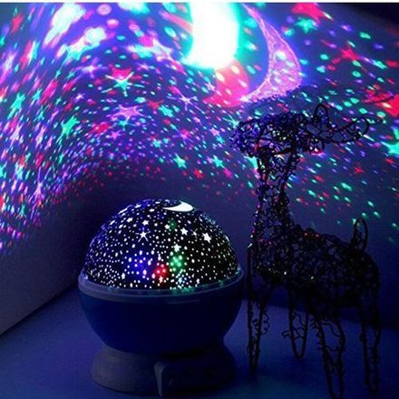 Veilleuse Projecteur Ciel Étoilé Rotative – Lampe LED USB pour Sommeil Bébé et Enfant thumbnail 3