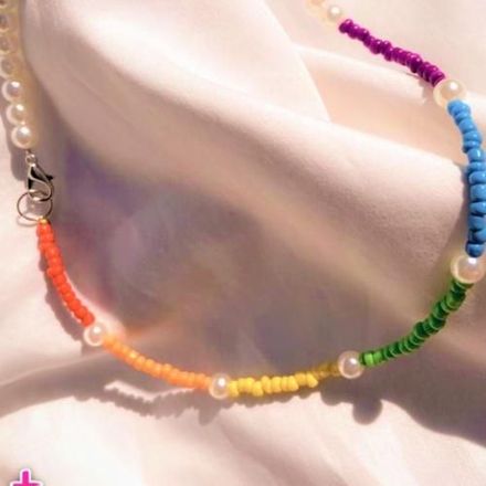 Collier Perle White & Colorful Half / Half  thumbnail 2