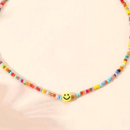 Smiley Emoji Collier Multi couleur thumbnail 1