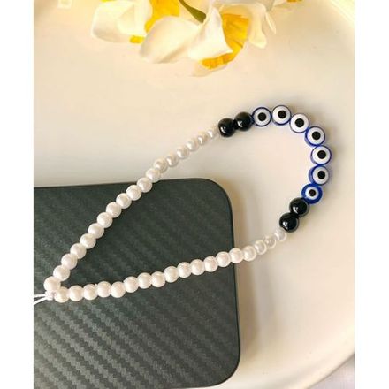 Lanière Strap Evil Eye Blue & White & Black Perle Classique thumbnail 1