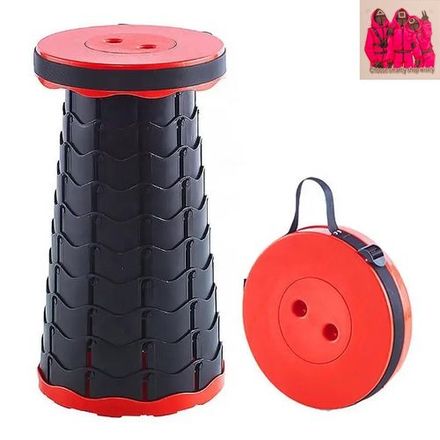 Tabouret Pliable Portable Robust Et Léger + Sticker Choose - Rouge thumbnail 3