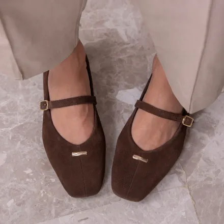 Ballerines Mary Jane En Cuir   thumbnail 3