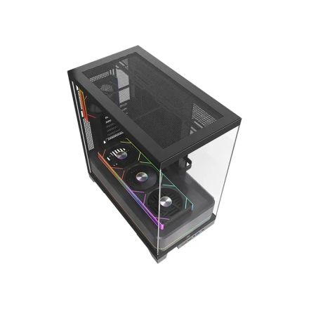 <p>Le <strong>NOVA VELODROM Noir</strong> est un <strong>boîtier gamer</strong> au <strong>format Grand Tour</strong>, compatible <strong>ATX, Micro-ATX, ITX et E-ATX</strong>. Construit en <strong>acier, plastique et verre trempé</strong>, il intègre une <strong>fenêtre latérale</strong> pour exposer vos composants et est livré avec <strong>4 ventilateurs RGB 120 mm</strong> pour un <strong>refroidissement performant et esthétique</strong>. Ses <strong>dimensions 434 x 245 x 474 mm</strong> permettent d’accueillir facilement les configurations les plus ambitieuses.</p> thumbnail 1