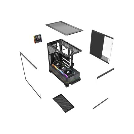 <p>Le <strong>NOVA VELODROM Noir</strong> est un <strong>boîtier gamer</strong> au <strong>format Grand Tour</strong>, compatible <strong>ATX, Micro-ATX, ITX et E-ATX</strong>. Construit en <strong>acier, plastique et verre trempé</strong>, il intègre une <strong>fenêtre latérale</strong> pour exposer vos composants et est livré avec <strong>4 ventilateurs RGB 120 mm</strong> pour un <strong>refroidissement performant et esthétique</strong>. Ses <strong>dimensions 434 x 245 x 474 mm</strong> permettent d’accueillir facilement les configurations les plus ambitieuses.</p> thumbnail 4