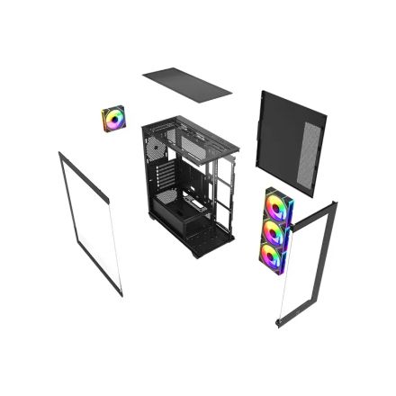 <p>Le <strong>NOVA PULSE Noir</strong> allie design moderne et performance. Conçu en <strong>acier, plastique et verre trempé</strong>, ce <strong>boîtier moyen tour</strong> offre une excellente compatibilité avec les cartes mères <strong>MICRO-ATX, ITX et ATX</strong>. Grâce à ses <strong>4 ventilateurs de 120 mm</strong> inclus et sa <strong>fenêtre latérale</strong>, il assure un refroidissement optimal et une esthétique soignée pour tout <strong>setup gamer</strong>.</p> thumbnail 4