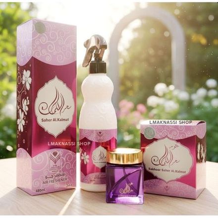 Almas Coffret Désodorisant Sehr Al Kalimat, 480 Ml, Encens 30 Grammes, Au Parfum De Rose Et Dencens. thumbnail 1