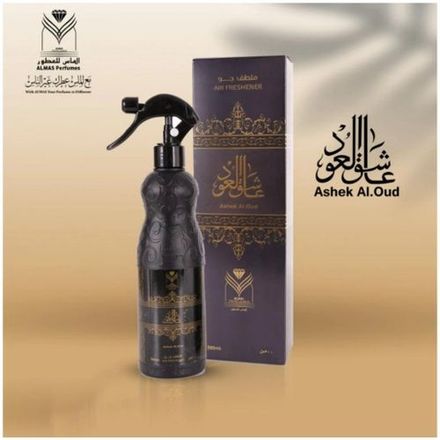 Almas Pack Bakhoor Ashek Al Oud, Encens Luxueux De Qualité Supérieure 30g Et Spray Ashek Al Oud 500ml thumbnail 1