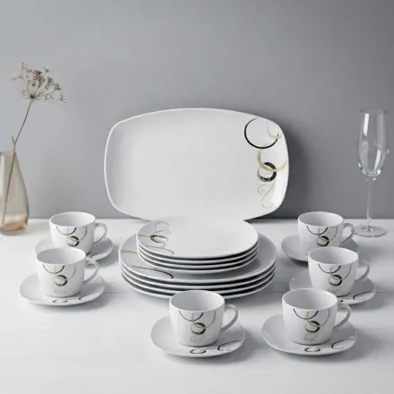 Service De Table - 19 Pièces - Motifs Colorés - Compatible Lave-vaisselle thumbnail 4