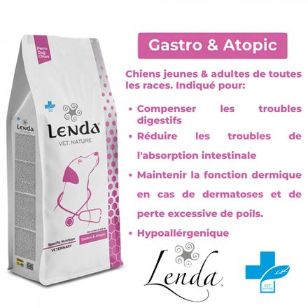 Lenda Vet Chien: Gastro & Atopic 2 Kg ( Hypoallergenic- Sensitive) thumbnail 2