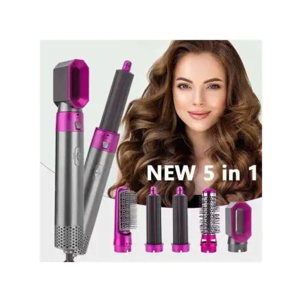 Séchoir Cheveux 5 In 1 Brosse A Air Chaud Multifonctions Électrique thumbnail 1
