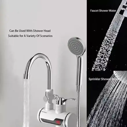 Robinet Électrique Chauffe-eau Instantané Sans Réservoir Pour Cuisine Eau Chaude En Quelques Sec, Design Aléatoire thumbnail 1