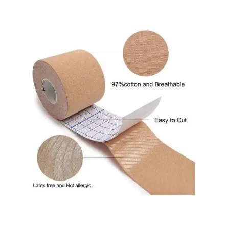 4 Rouleaux Kinesio Tape Sportif, Bande Élastique Résistante, Couleur Aléatoire thumbnail 4