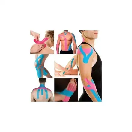 4 Rouleaux Kinesio Tape Sportif, Bande Élastique Résistante, Couleur Aléatoire thumbnail 2