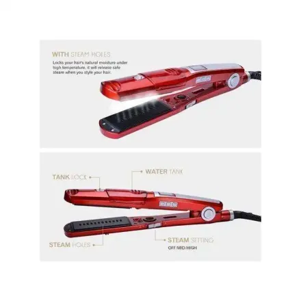 Lisseur Vapeur Sonar Cheveux Lisses Soyeux Finition Pro, Couleur Et Design Aléatoire thumbnail 4