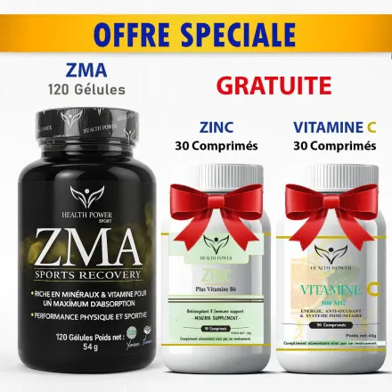 Pack : Zma Sports Recovery = Zinc + Vitamine C thumbnail 1