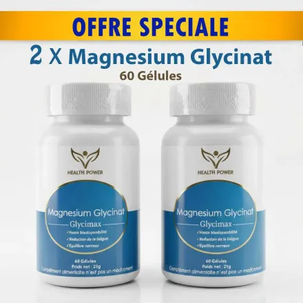 Pack 2 X Boites De Magnésium Glycinate 60 Gélules thumbnail 1