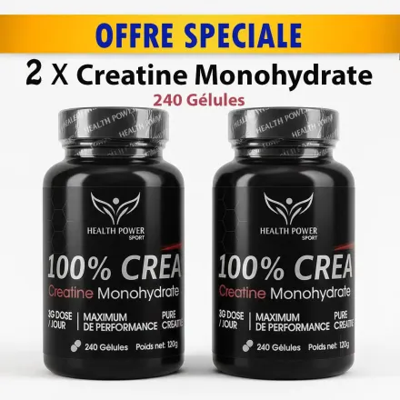 Pack 2 X Boites De Créatine Monohydrate 240 Gélules thumbnail 1